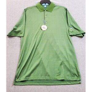 NWT Fairway & Greene Polo Shirt Mens L Green Blue Striped Pureformance Golf‎